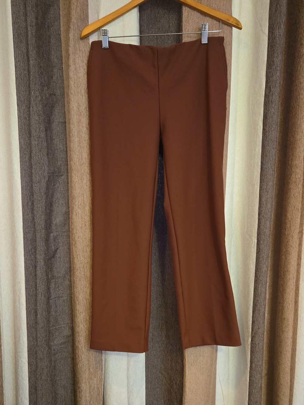 Christian Siriano Brown Boot-Cut Stretch Pants